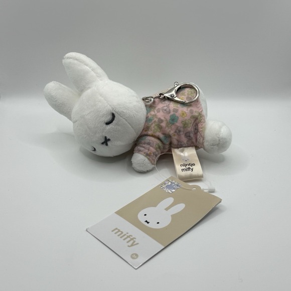 miffy Other - NWT Miffy Nijntje Pink Floral Dress Plush Sleeping Bag Charm Keychain 4.5" Korea